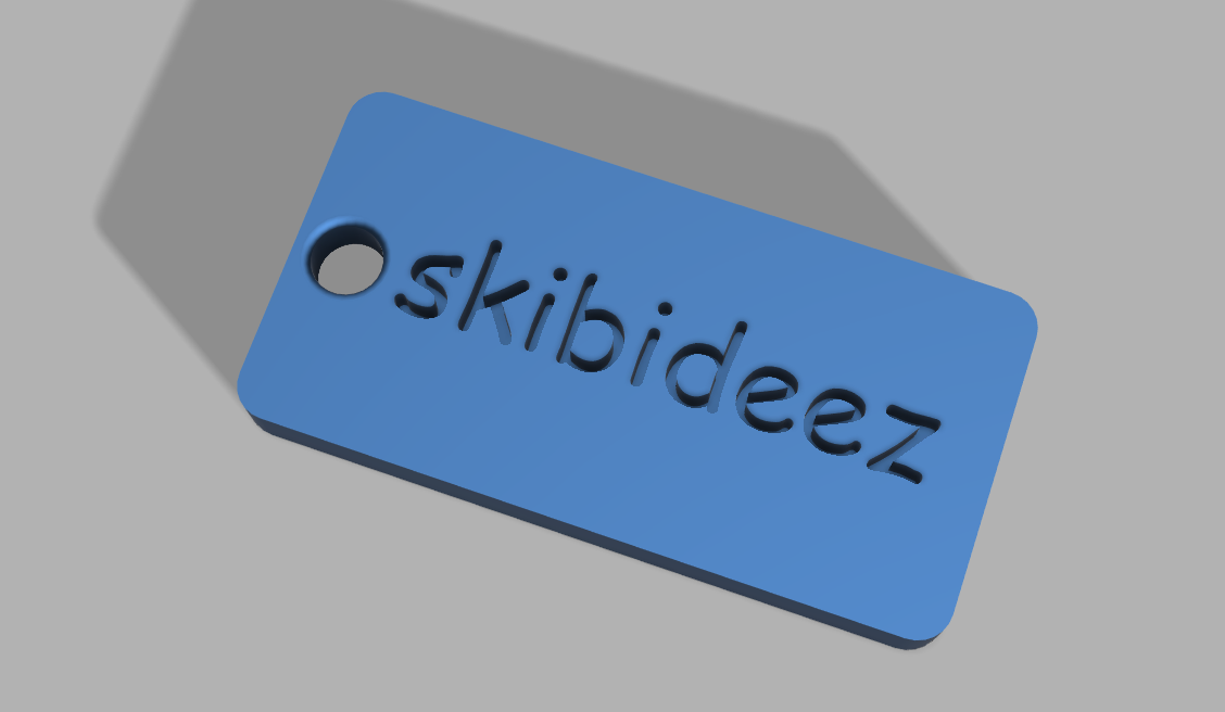 Comic Sans Skibideez Keychain