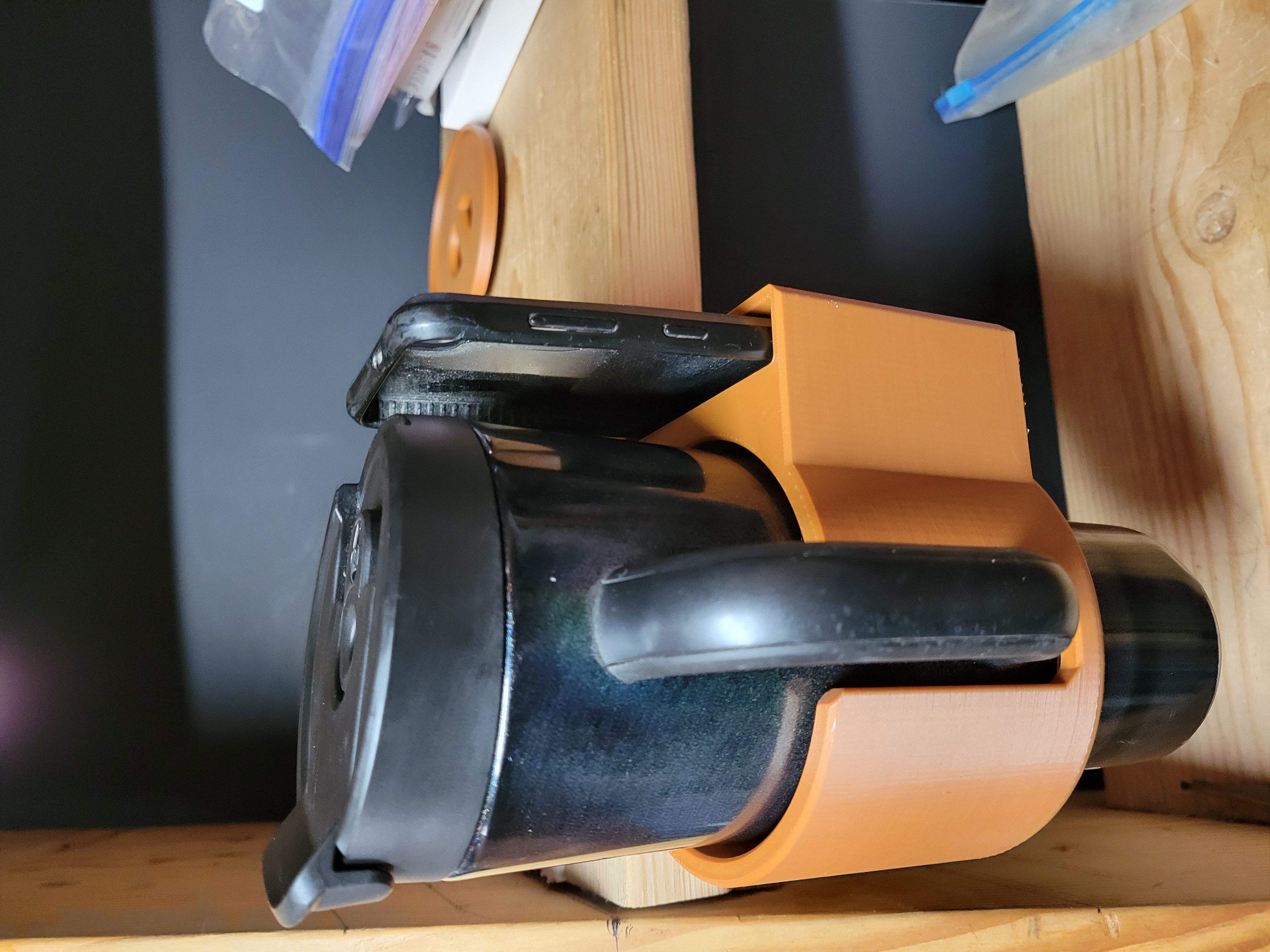 cup holder for desk edge or work bench