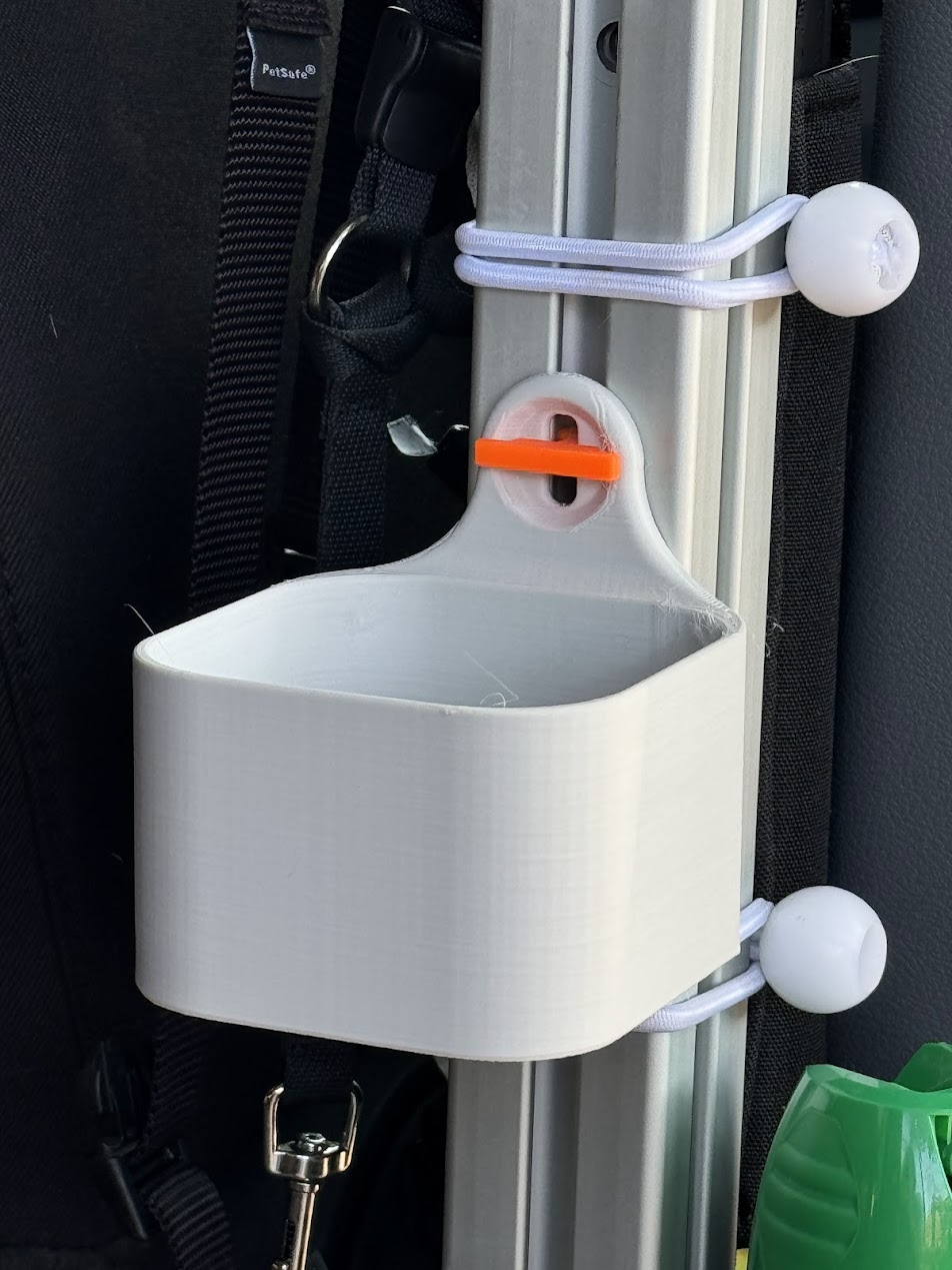 t-clip and peglock water bottle bin