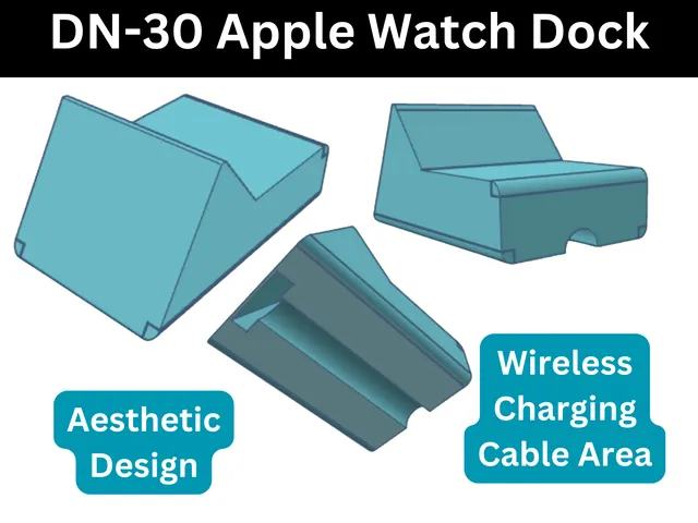 DN-30 Dock for Apple Watch (wireless charging dock w/ slot for charger)