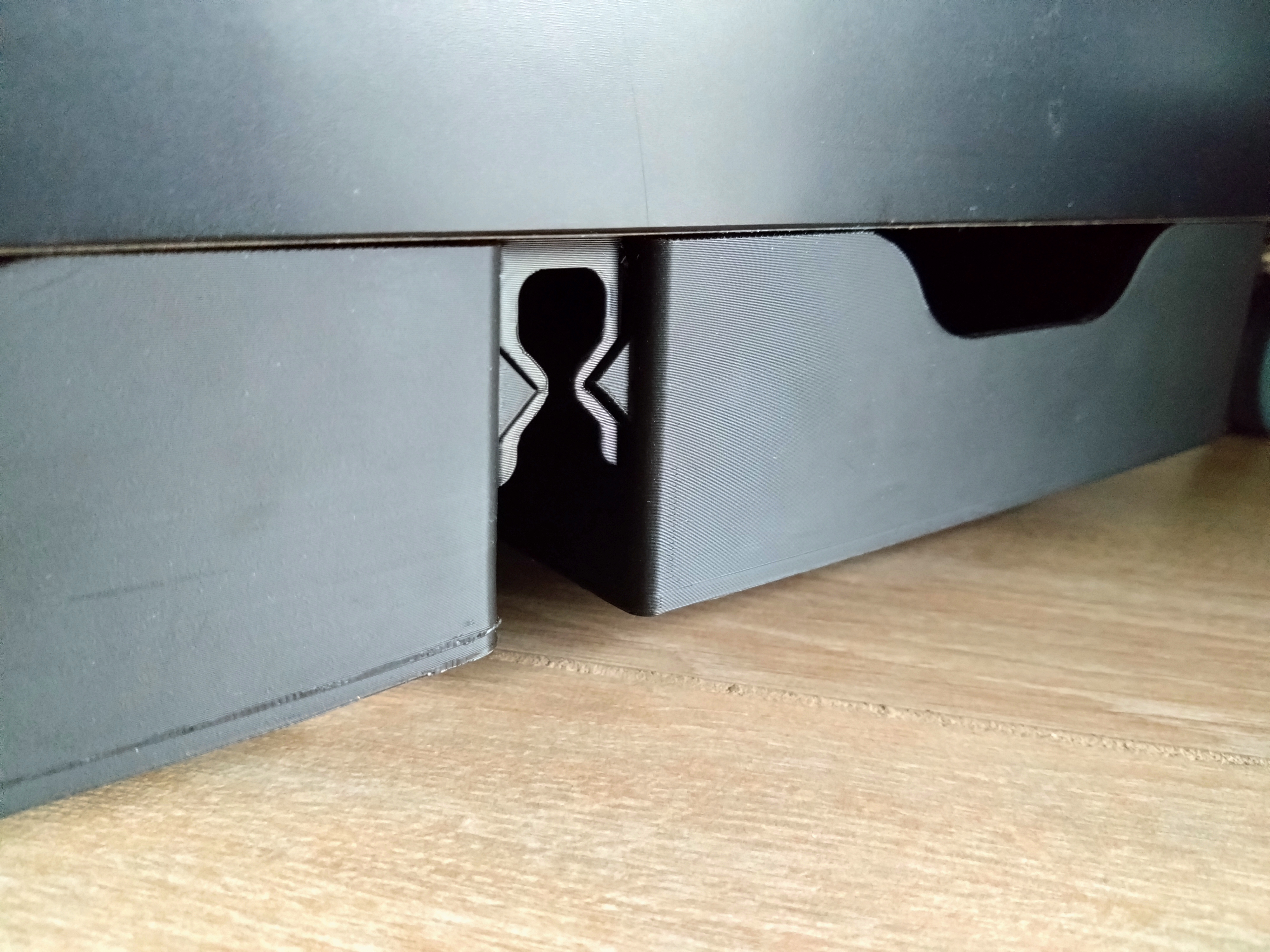 Standing desk drawer - middle rail 3D model thumbnail