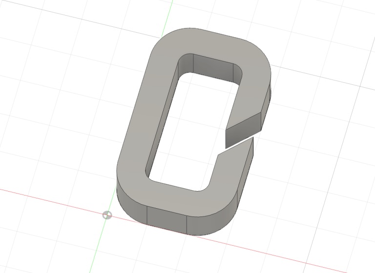 Miniatura 2 do modelo 3D Parametric D-ring with split
