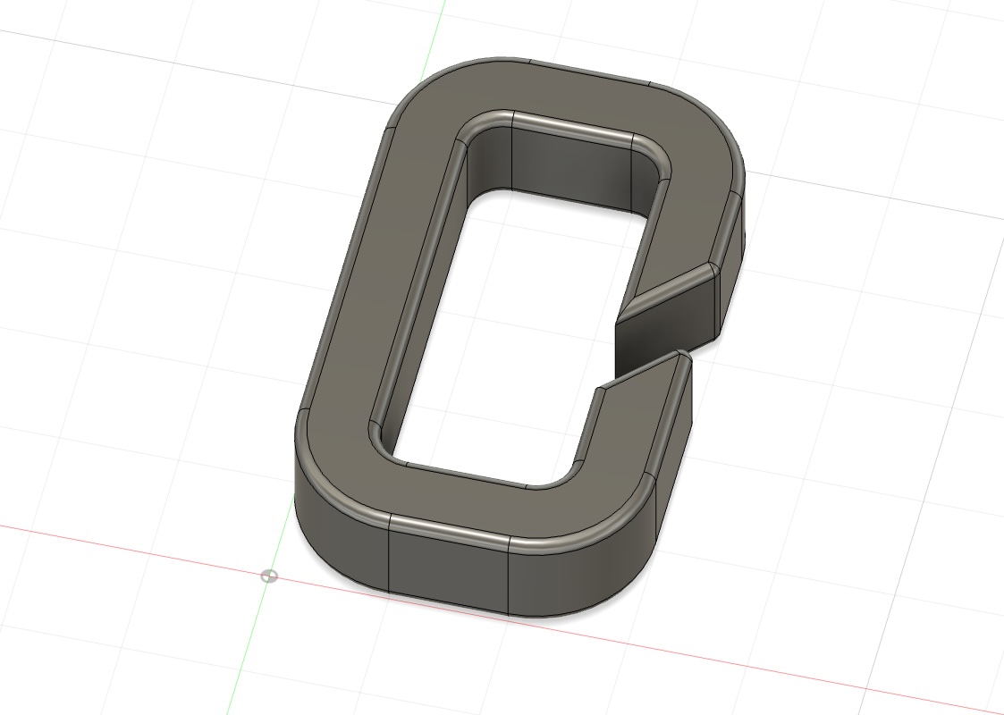 Parametric D-ring with split