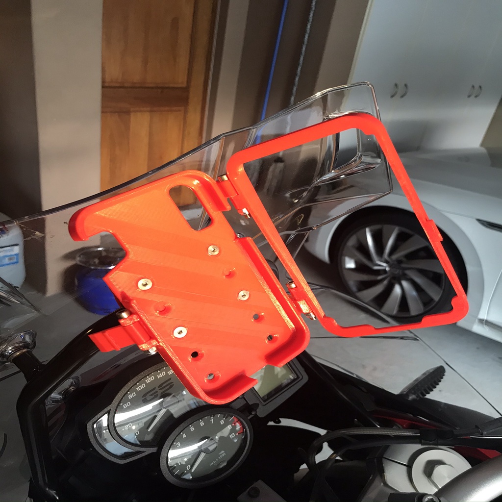 Motorcycle iPhone holder 2.0 by Jahn Roux | Download free STL model ...