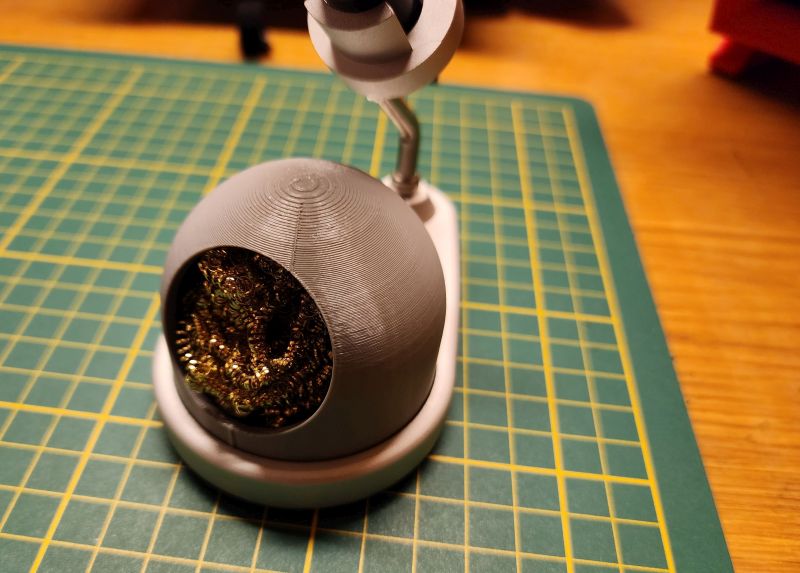 Solder brass wool holder