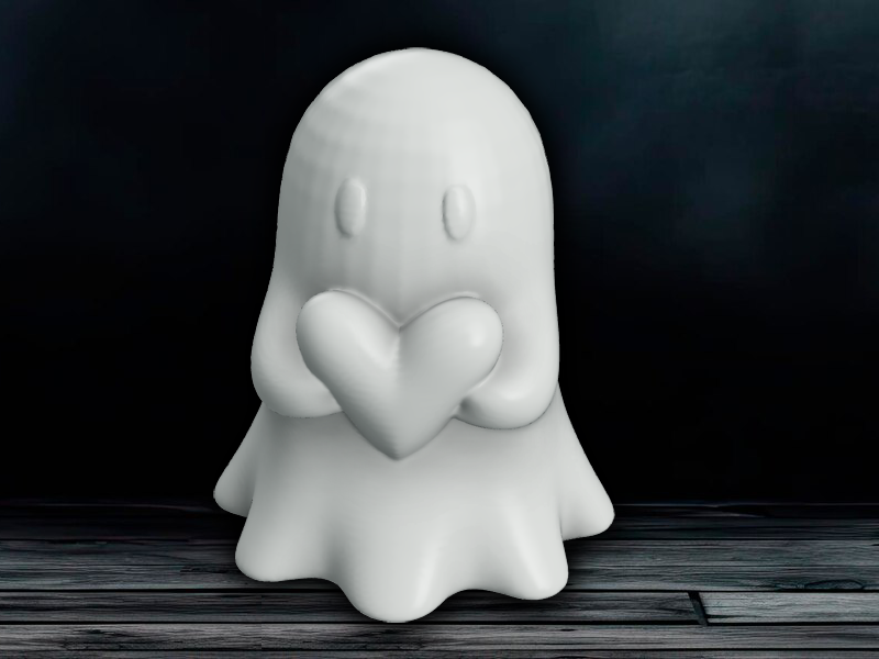 Ghost With Heart Ghost Figurine Halloween — thumbnail 2