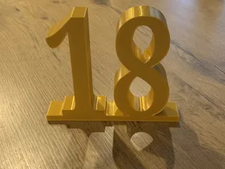 18 Birthday by scrumPrinter | Download free STL model | Printables.com