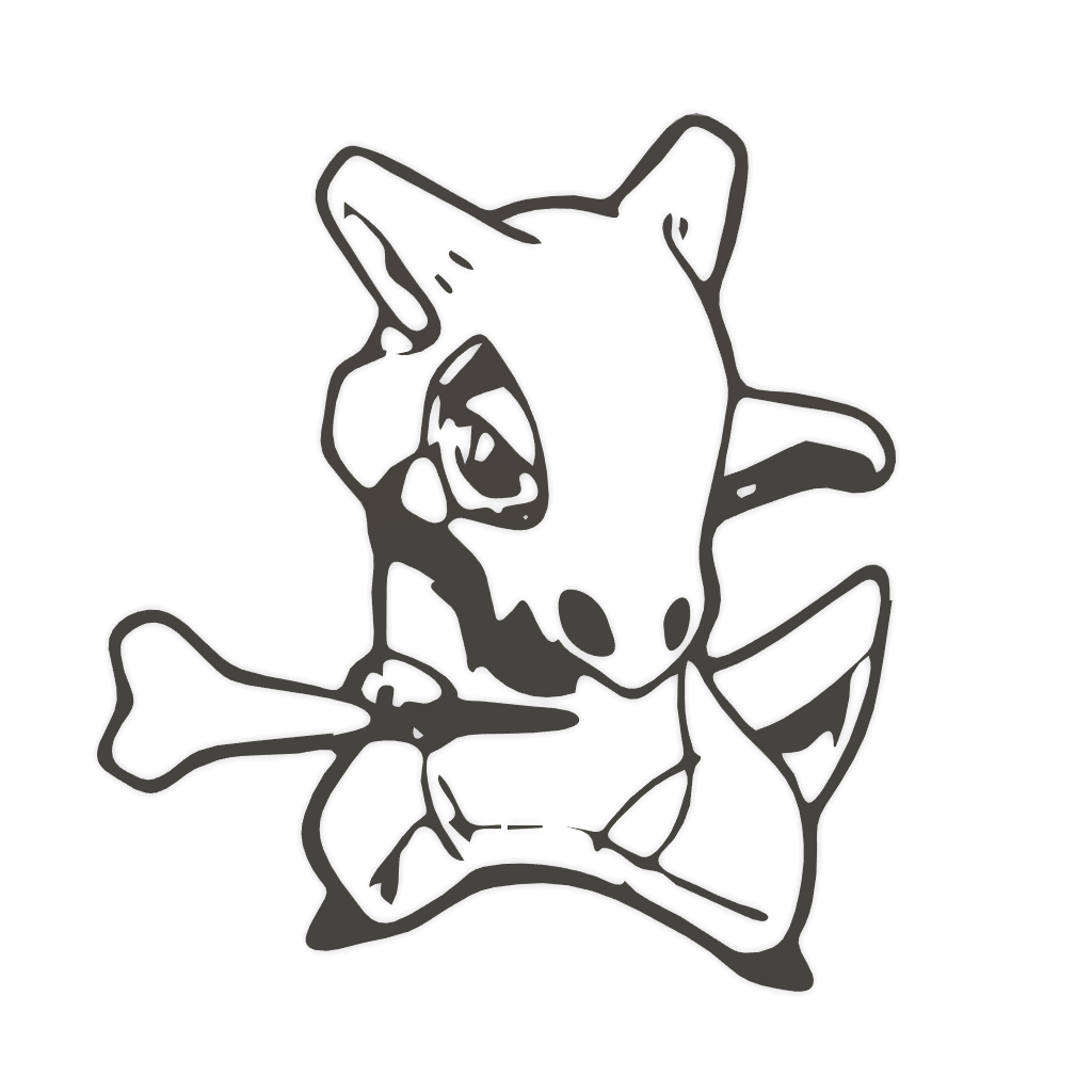 Cubone Pokemon wall decoration