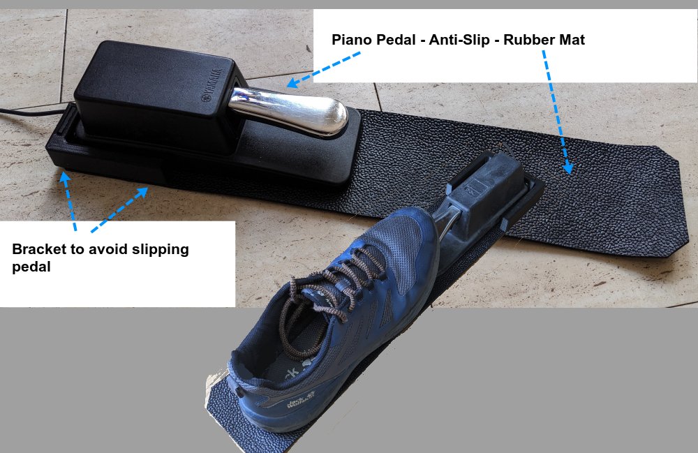 Piano Pedal - Anti-Slip - Rubber Mat