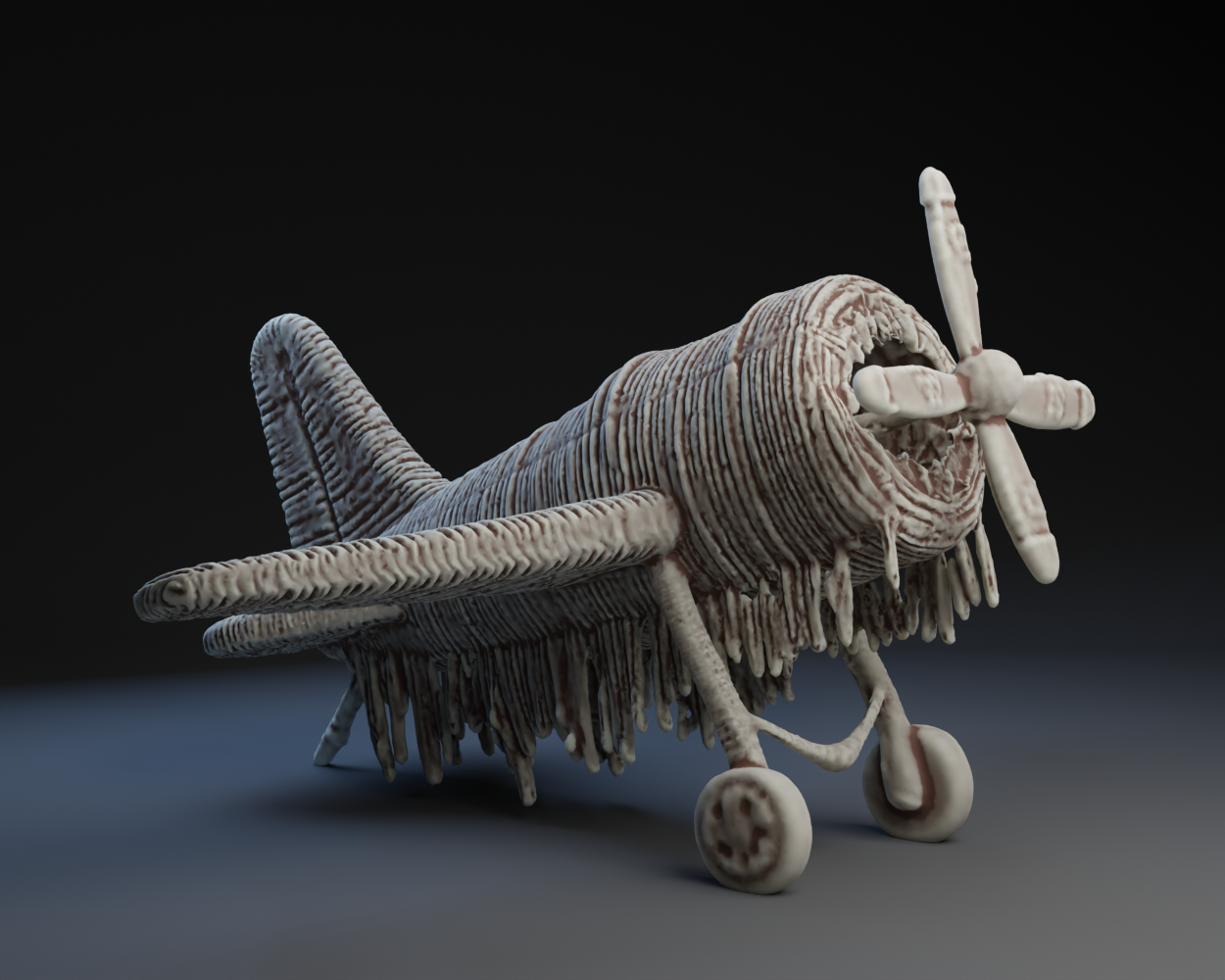 John Frum Cargo Cult Wicker Cargo Plane.