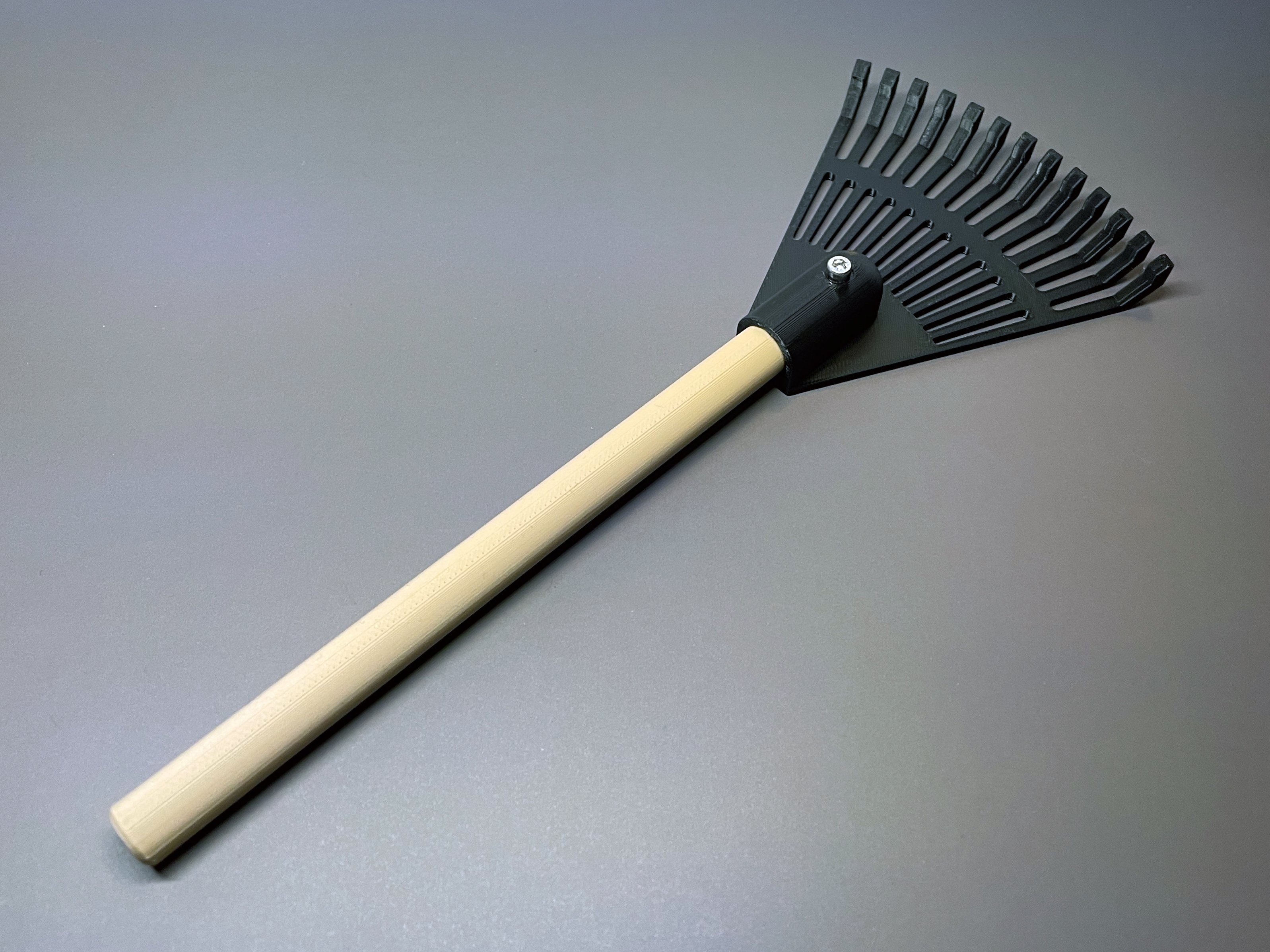 Garden rake as a back scraper