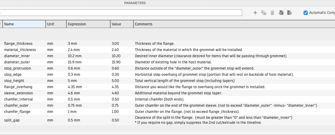 Grommet (split) Parametric — thumbnail 6