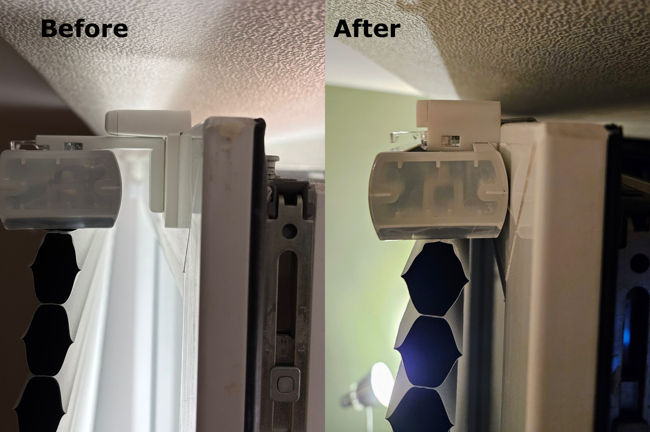 IKEA Trippevals blind flush mount with Klamby system