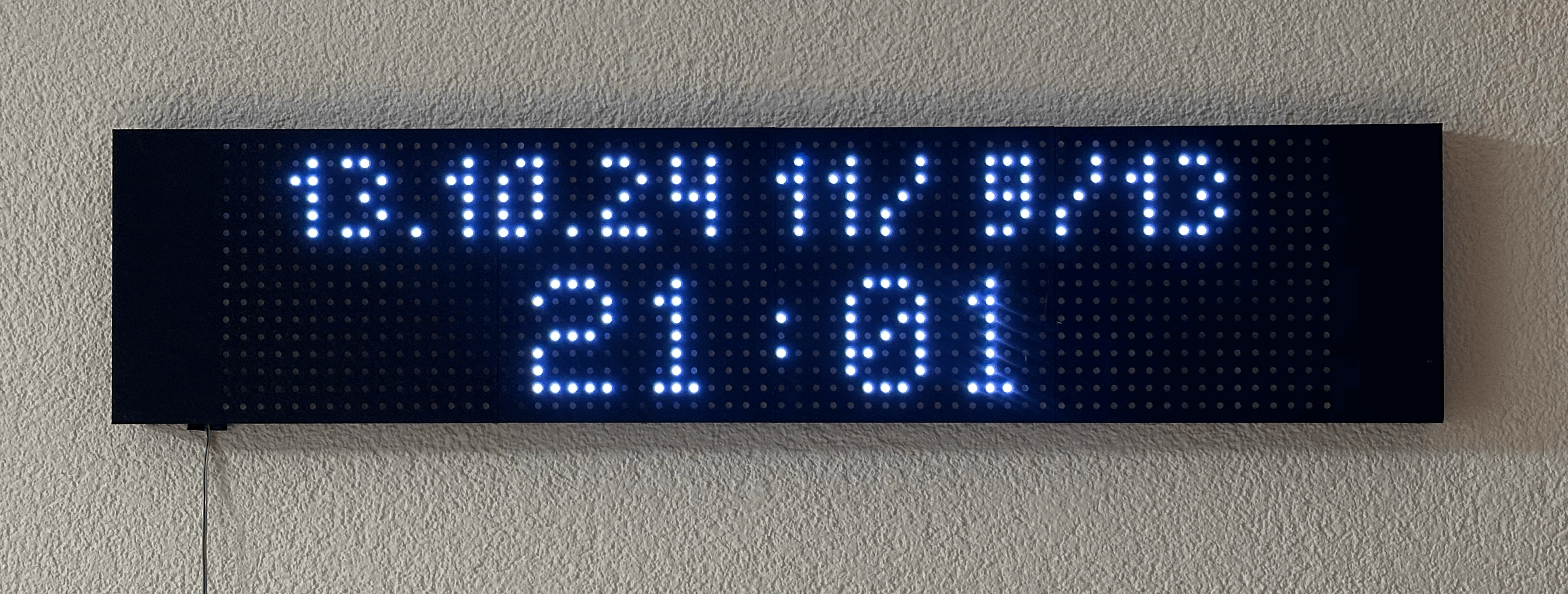 LED Panel 64x16 2812 / Showing time, temperature and messages via UDP