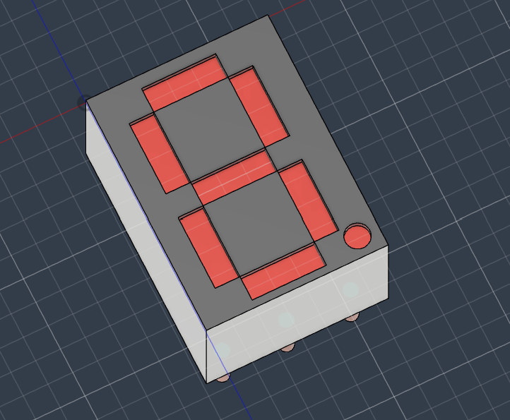 7 segment display model (10 x 7.5)mm