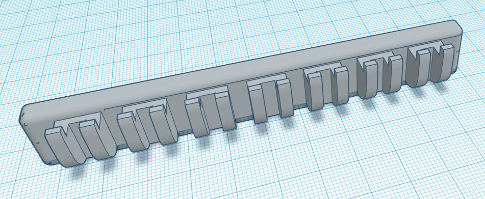 Cable holder 18mm height, fits a IKEA TROTTEN Desk