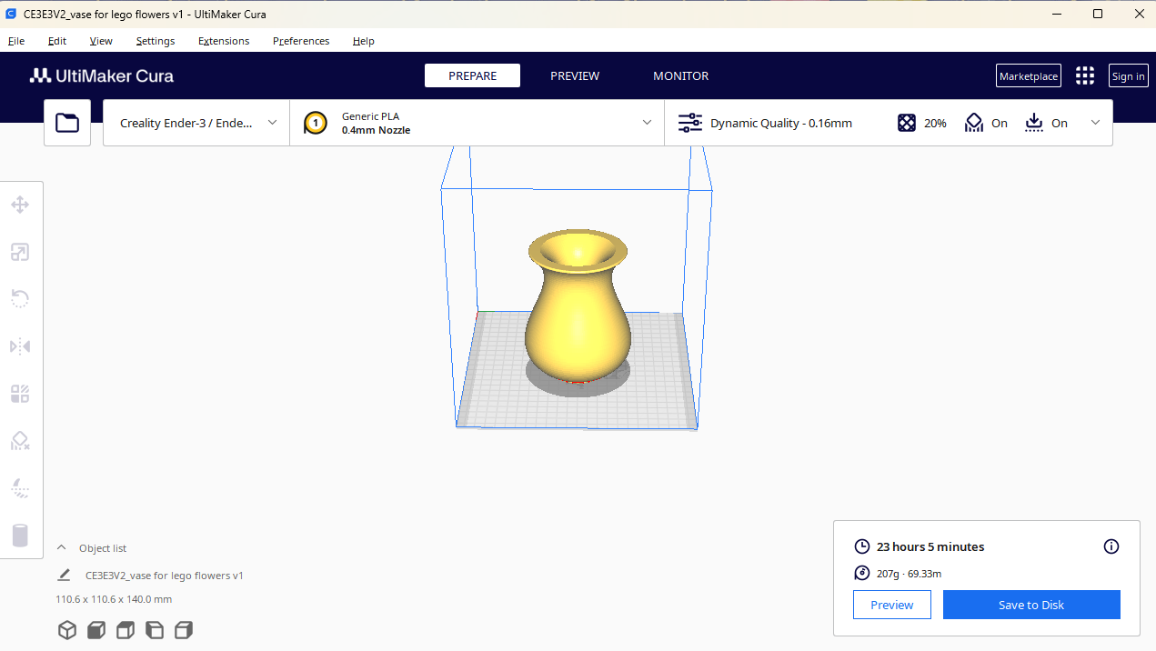 Fower vase for lego or real flowers