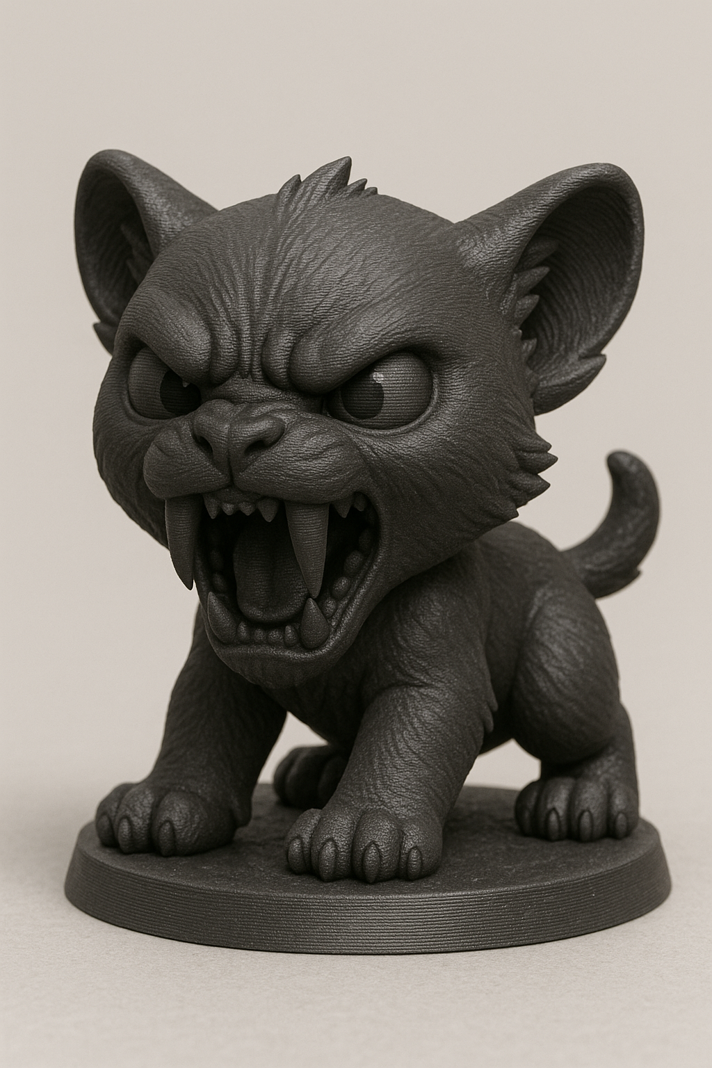 Cute saber-tooth kitten figurine