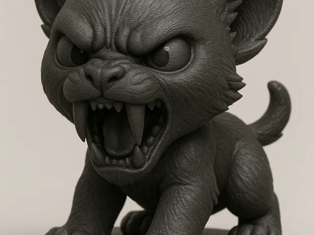 Cute saber-tooth kitten figurine
