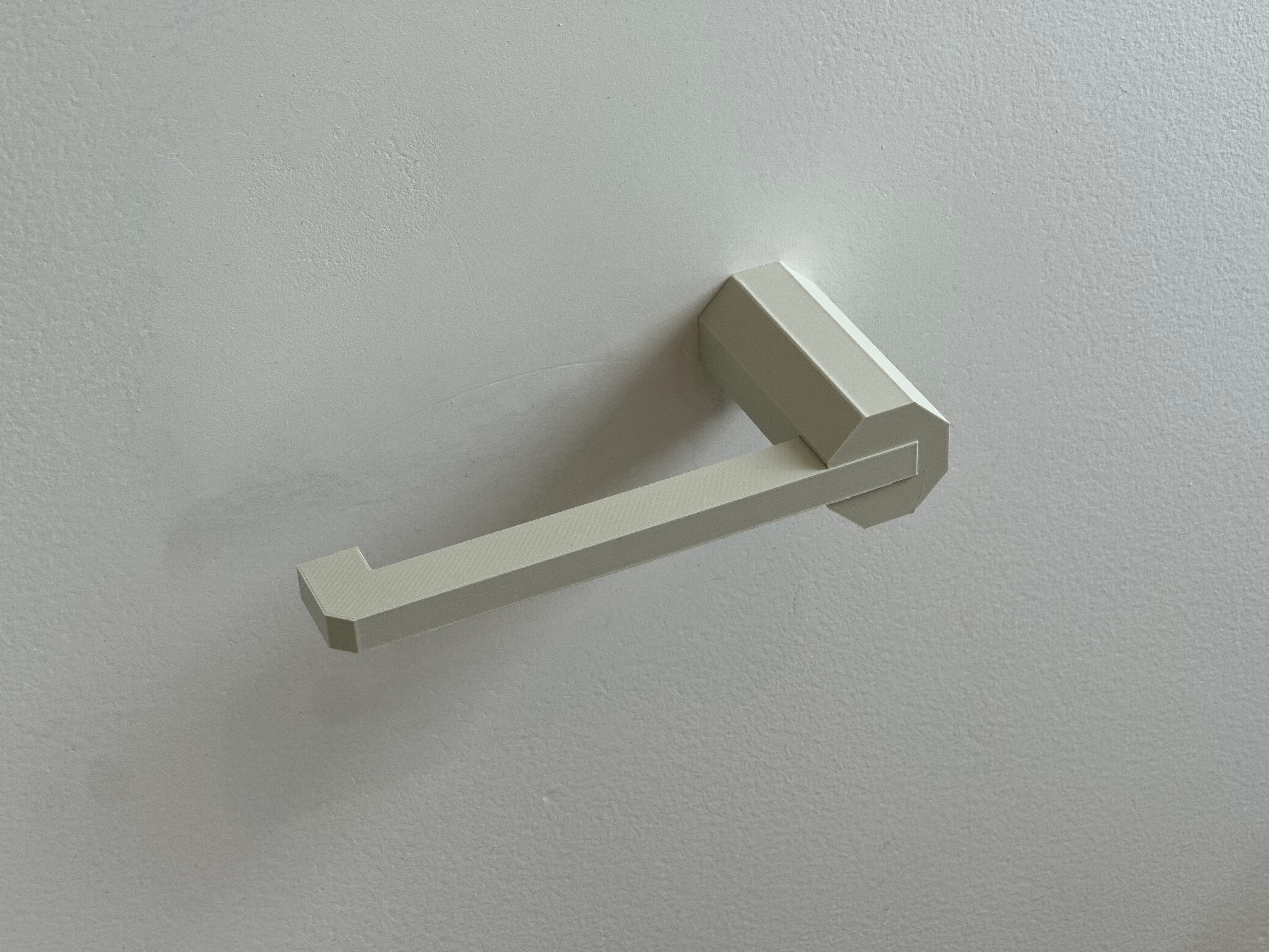 Modern Toilet Roll holder, with hidden cleat for easy mounting 3D model
