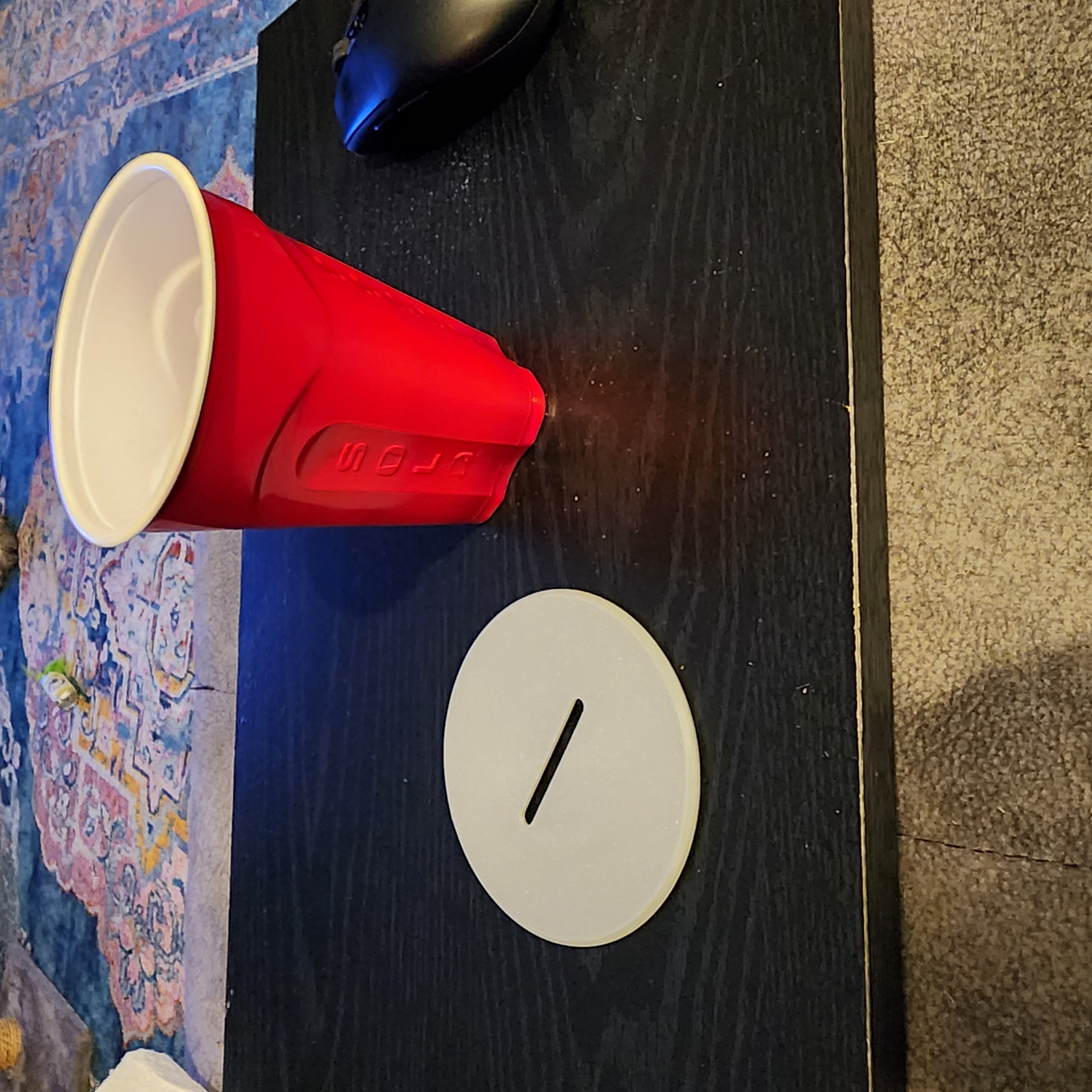 Cup Countdown Raffle Slotted Solo Cup Lid for Donation Box or Raffle Tickets by T Thibault ...