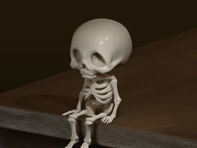 Cute sitting skeleton