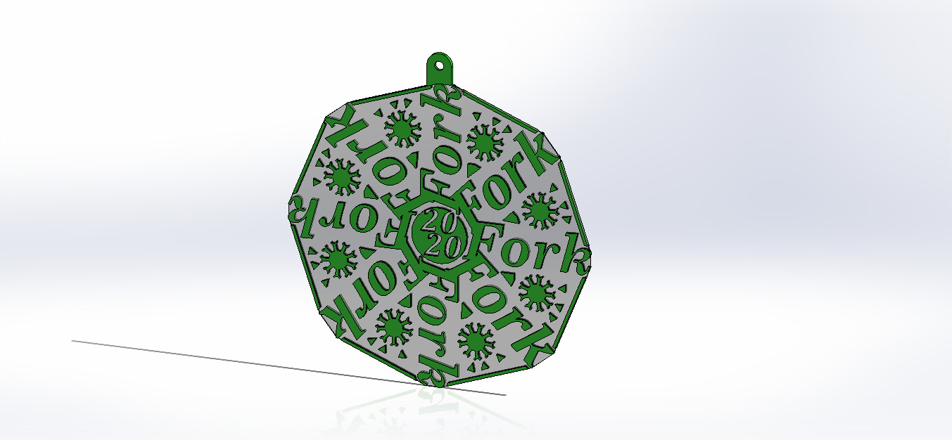 F*ck Fork Frak 2020 Snowflake Tree Ornament — thumbnail 2