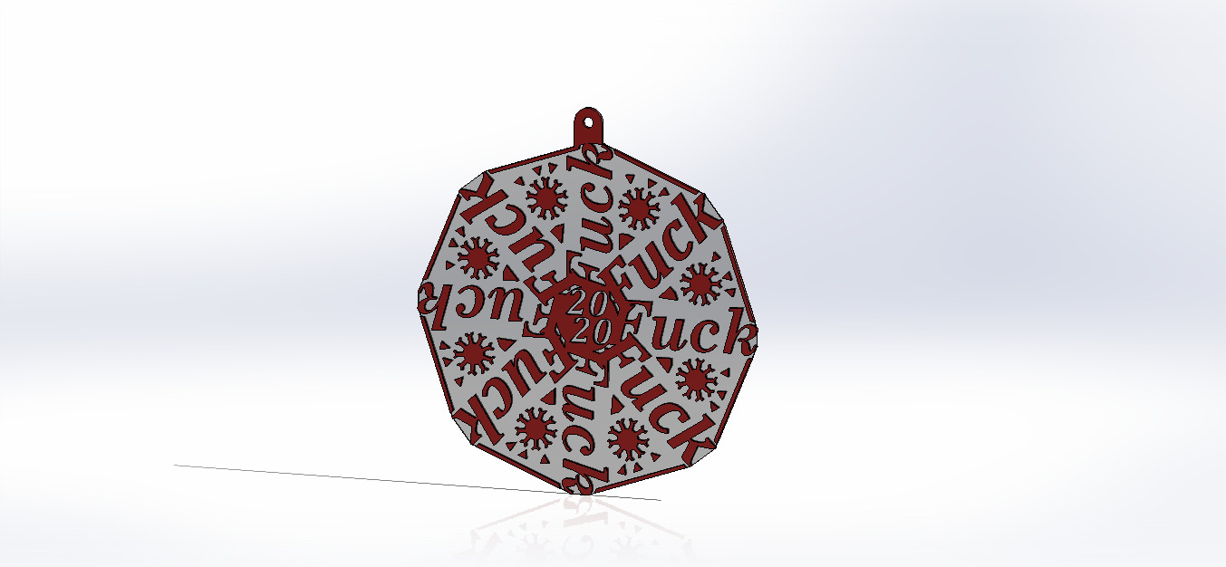 F*ck Fork Frak 2020 Snowflake Tree Ornament
