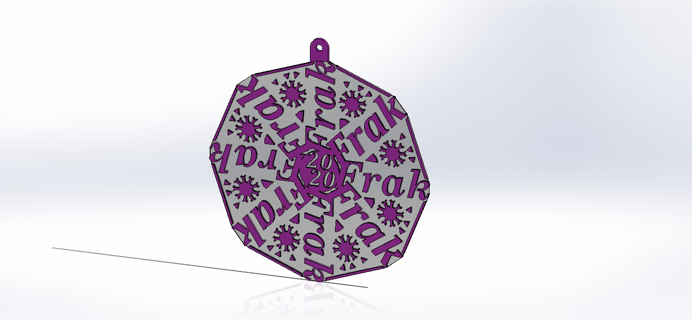 F*ck Fork Frak 2020 Snowflake Tree Ornament — thumbnail 3