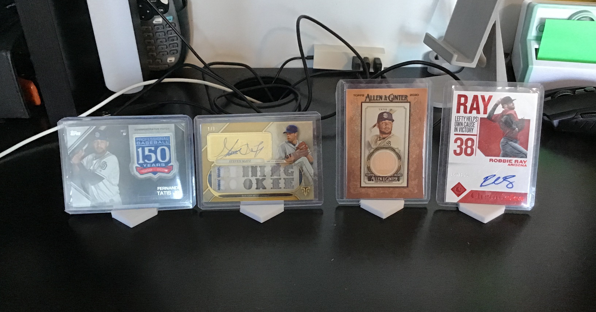 Baseball Card Stands in multiple sizes by BenThe3dPrintMan Download