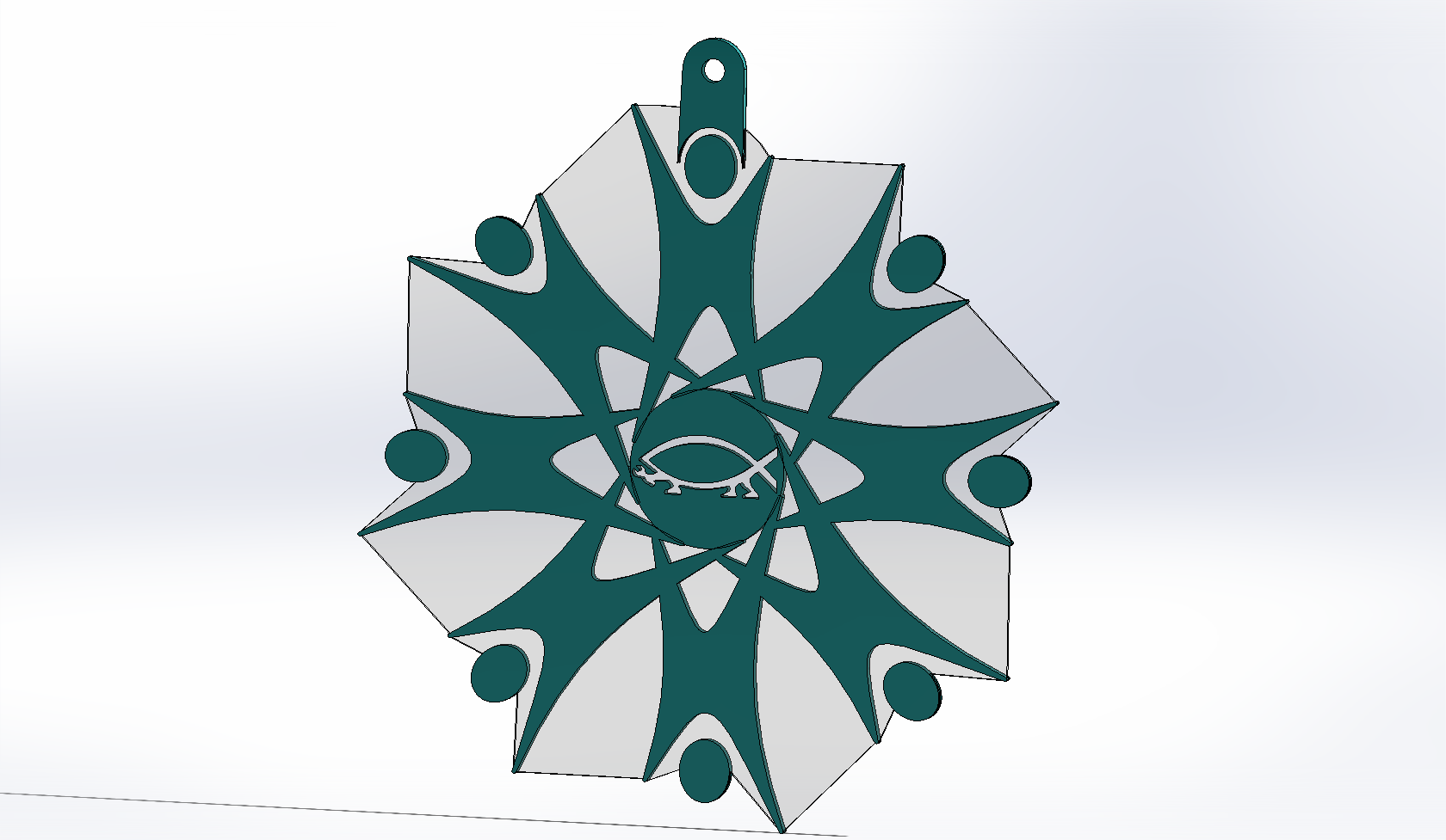 Happy Humanist Snowflake Christmas Tree Ornament