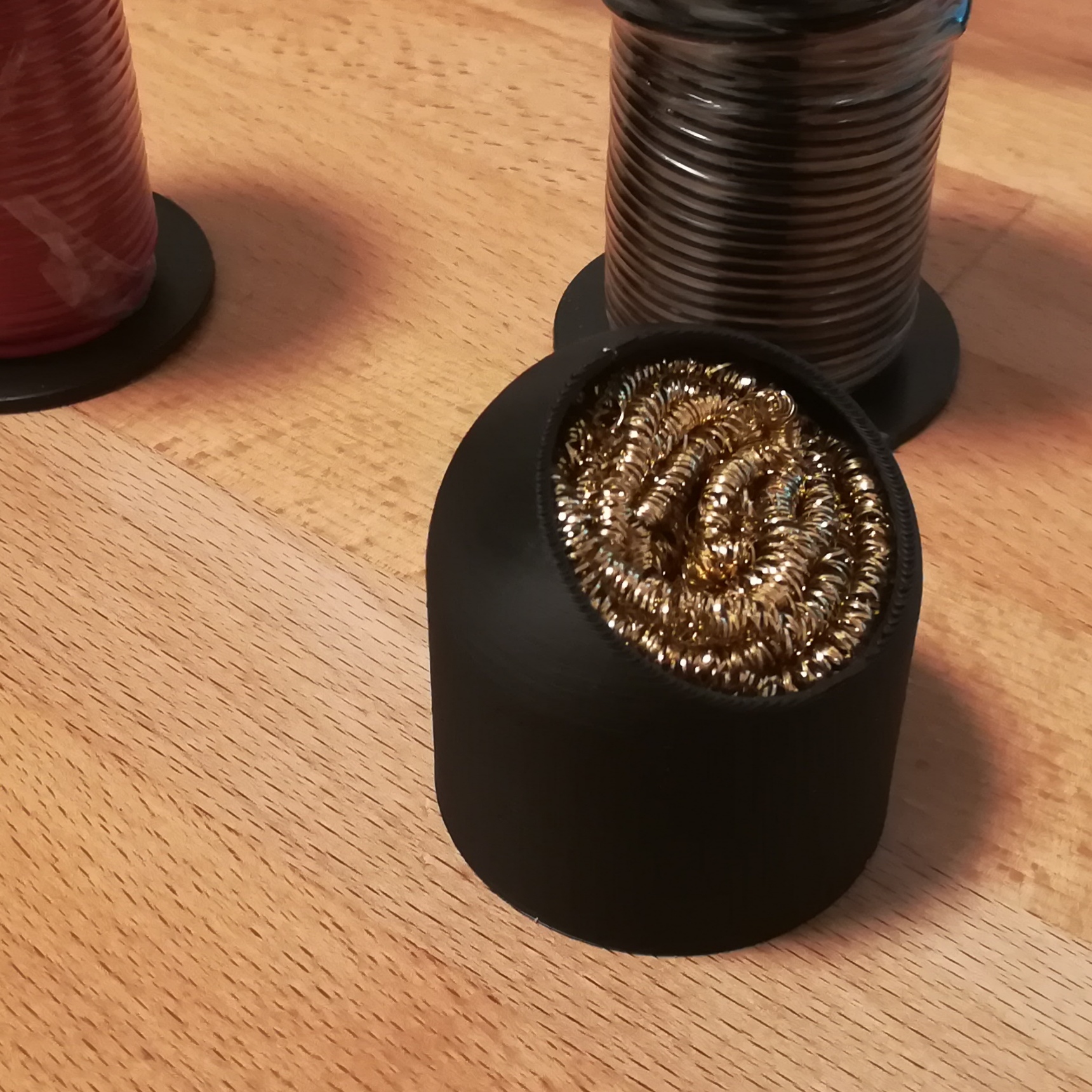 Holder for brass sponge