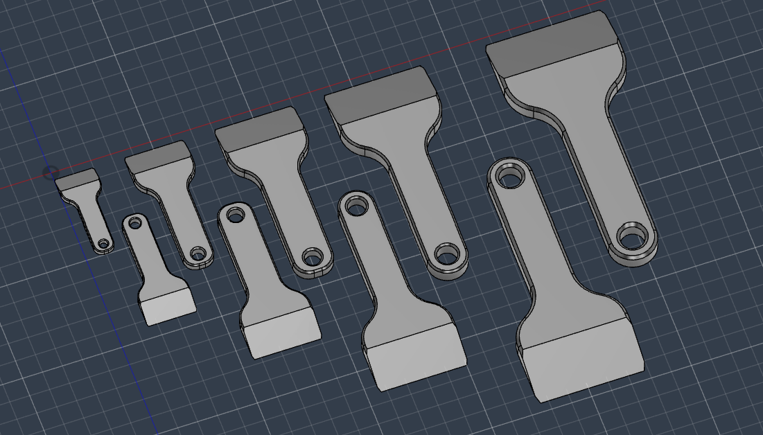 Scrapers set (20 - 60)mm