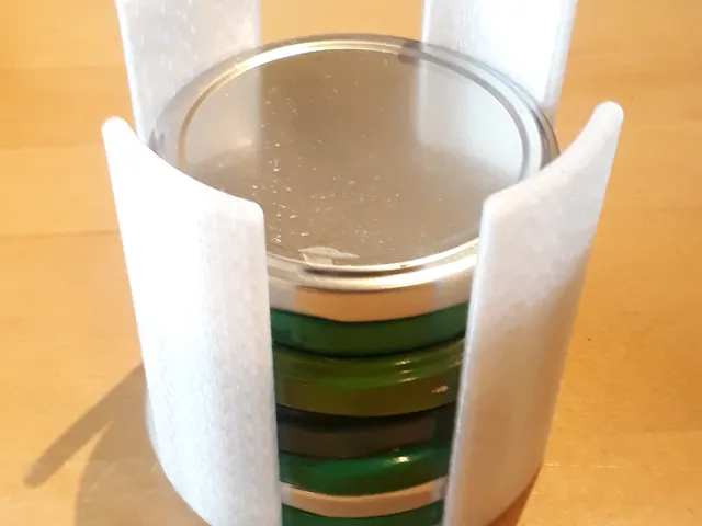 Pickle jar lid stacker/holder (parametric)