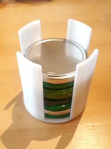 Pickle jar lid stacker/holder (parametric)