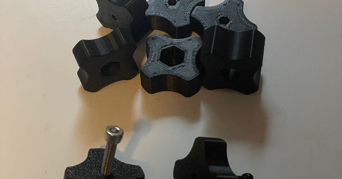 Knob (Thumbscrews) for Nuts (M1.6, M2, M2.5, M3, M4, M5, M6, M8) (with