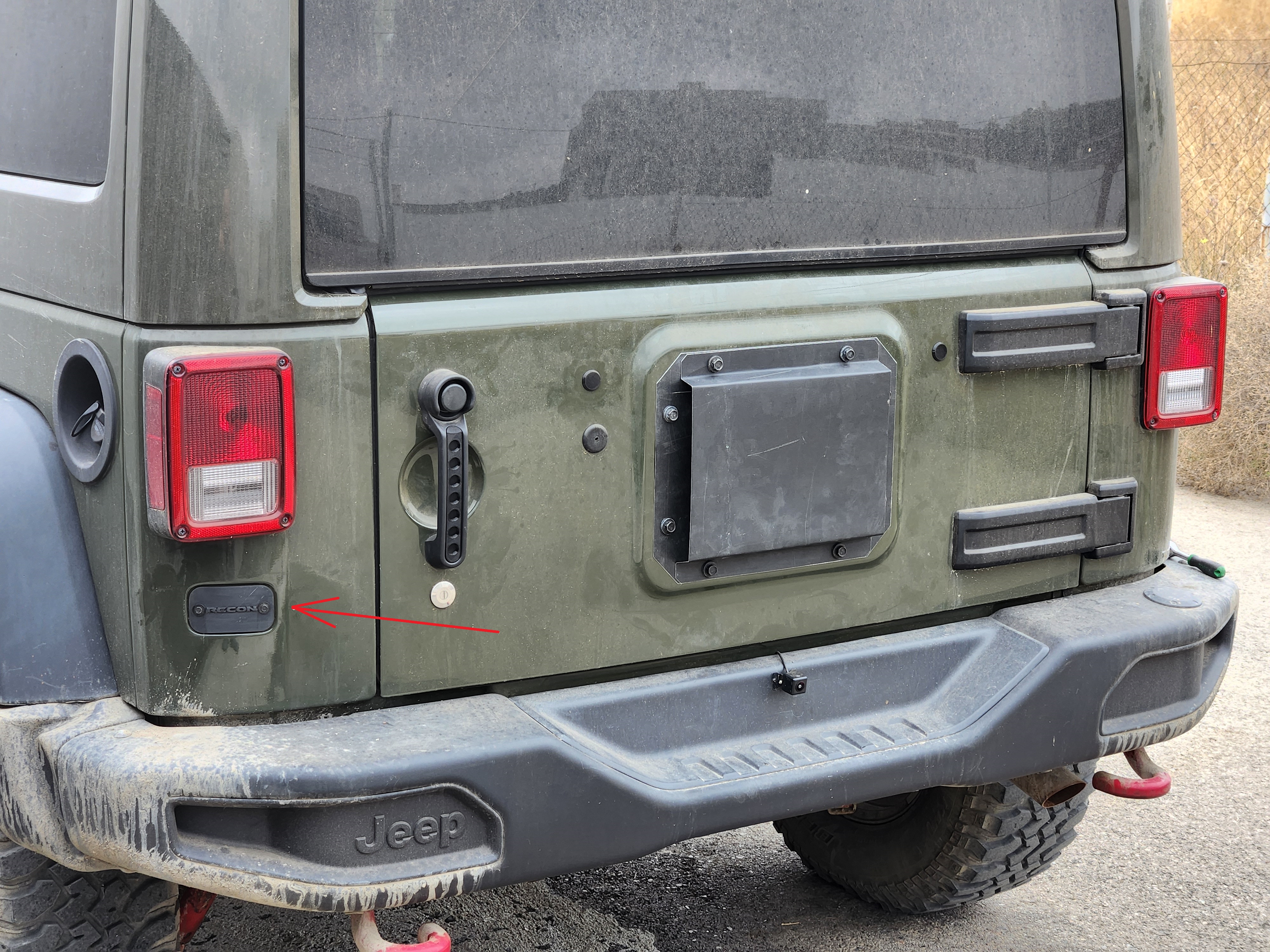 Wrangler JK License plate delete plug