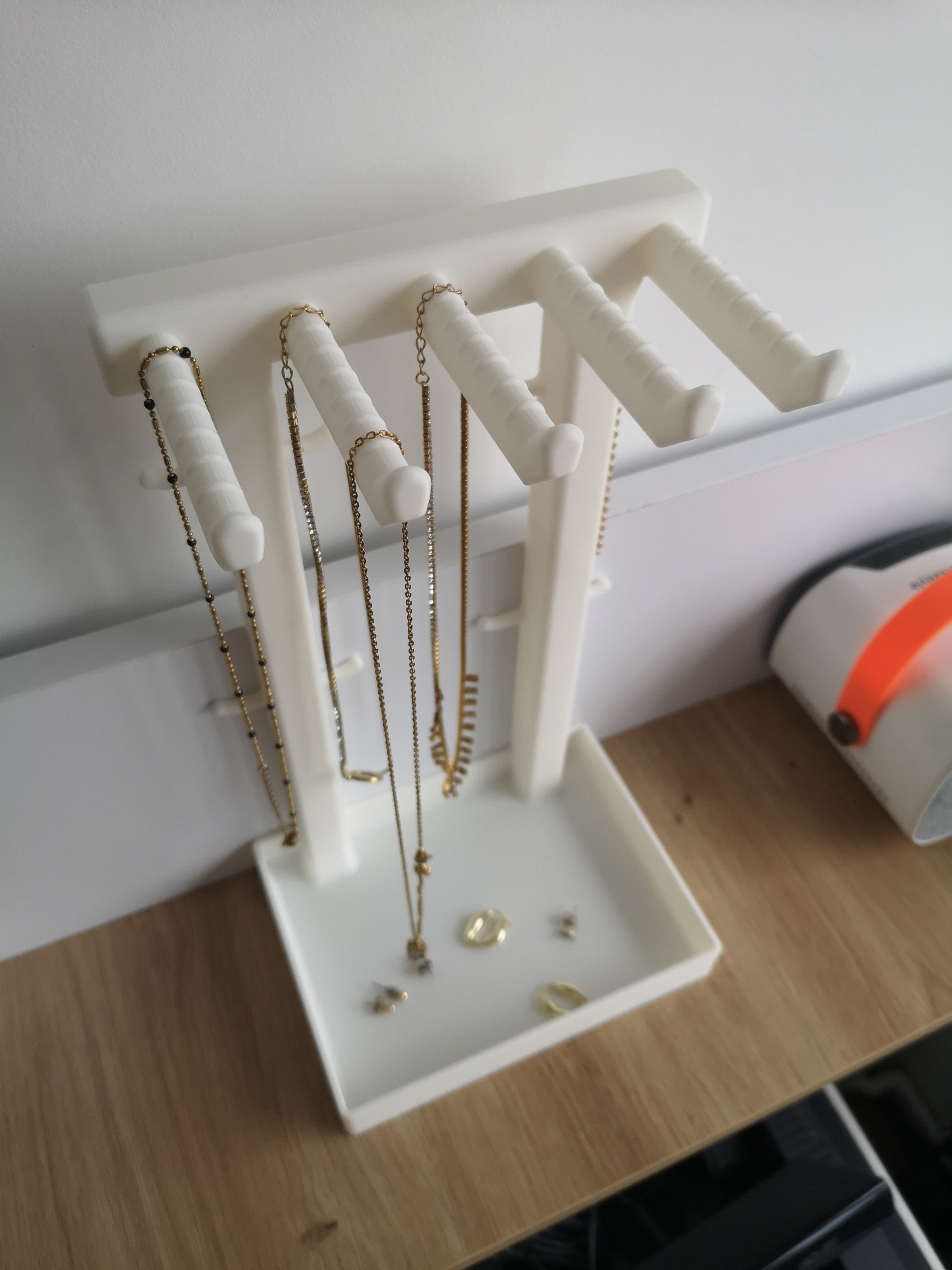 Jewelry / Necklace Holder with bowl small printbed version — miniatura 2