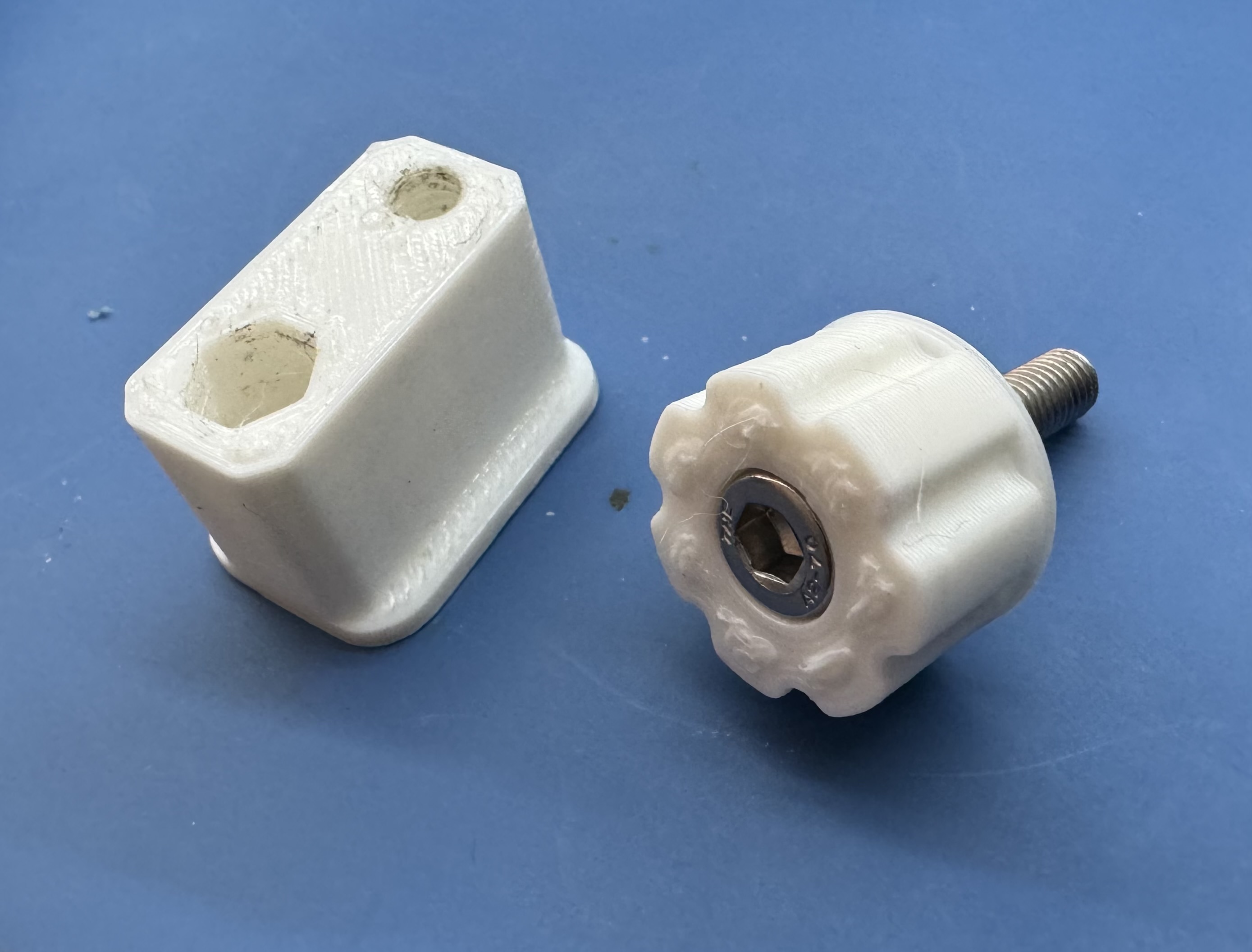 Enlarged pencil holder and M5 socket head cap screw knob for "Height Gauge & Marker for Pencils"