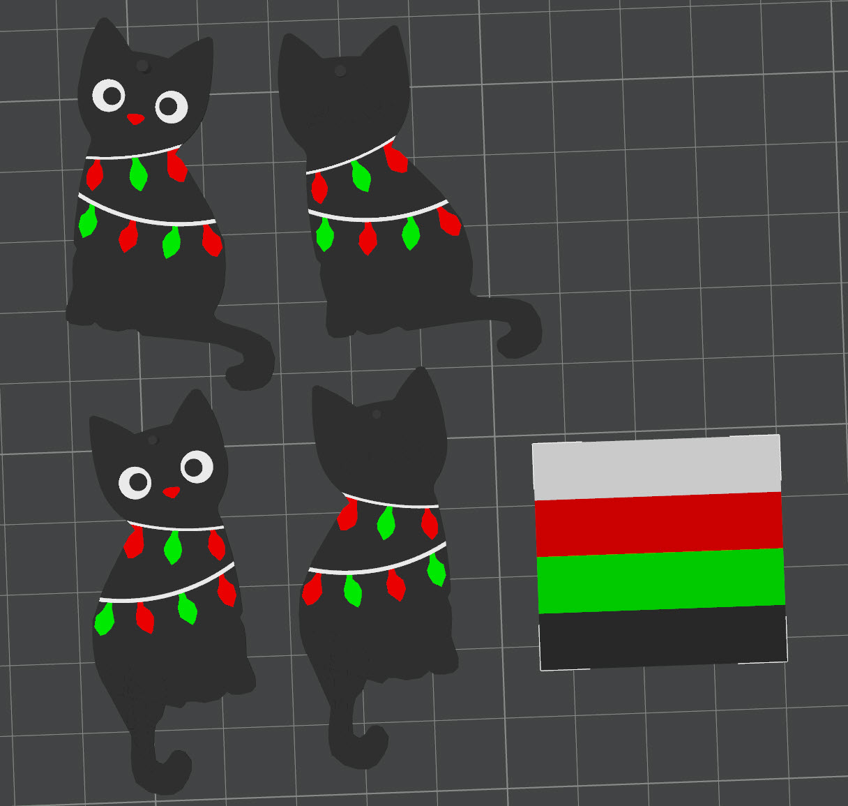 Miniatura 5 do modelo 3D Cat Earrings