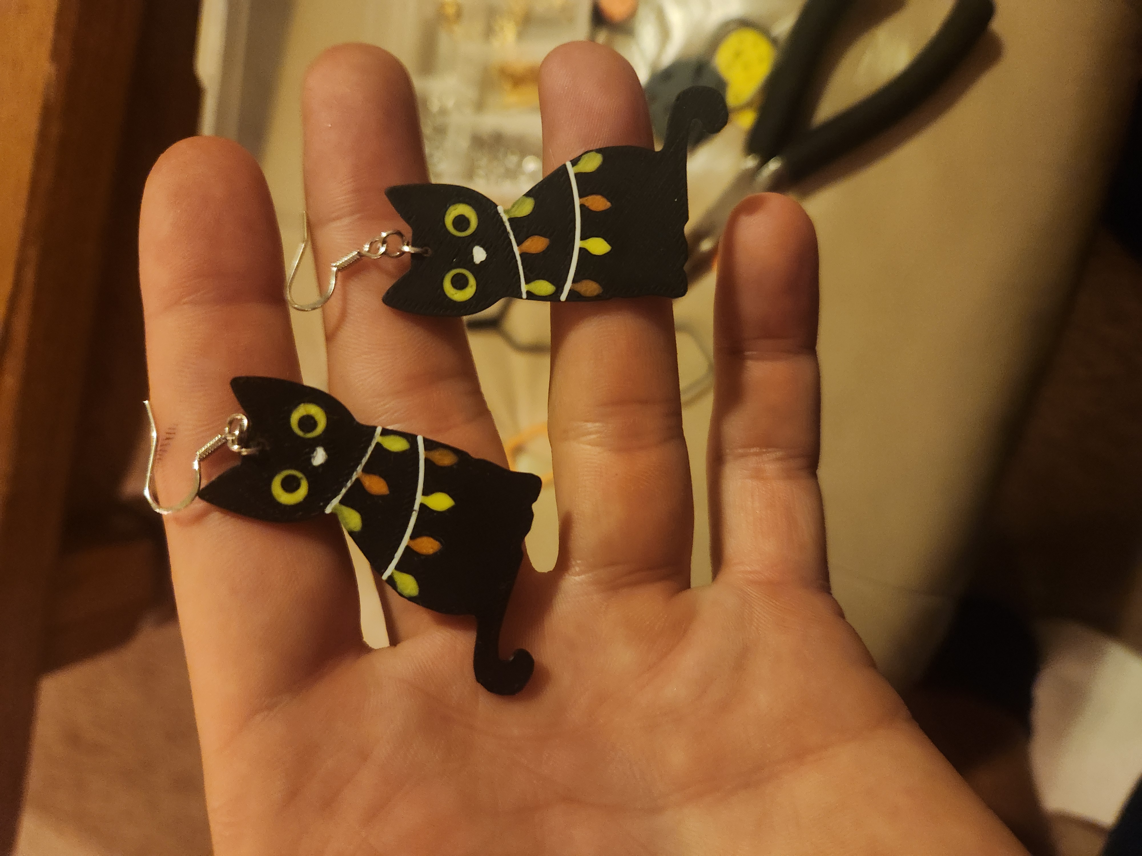 Miniatura 6 do modelo 3D Cat Earrings