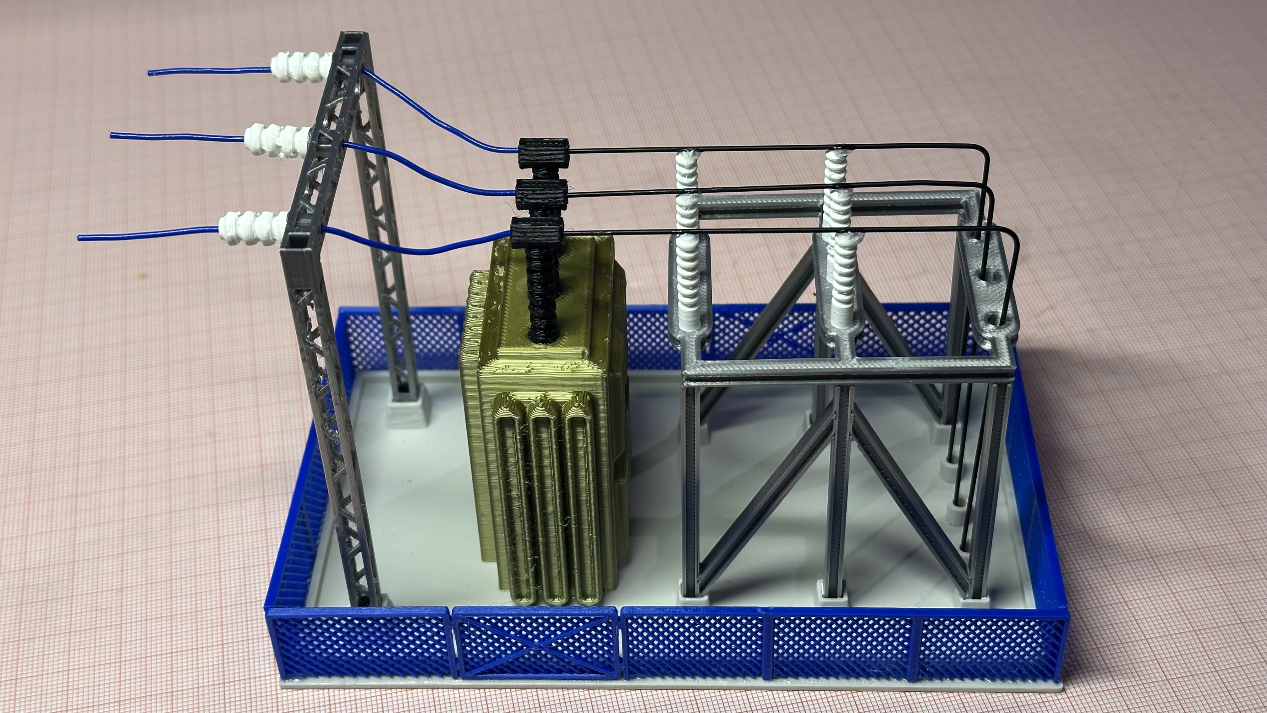 HO Scale Transformer Station by kabrumble on Thingiverse