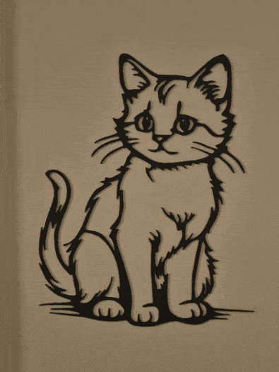 Cute Cat – Adorable Line Art Design