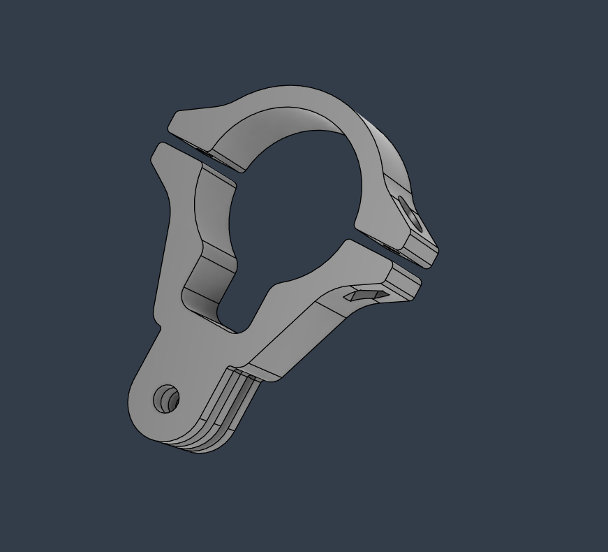 Gopro mount drop bar with cable routing 31.8mm