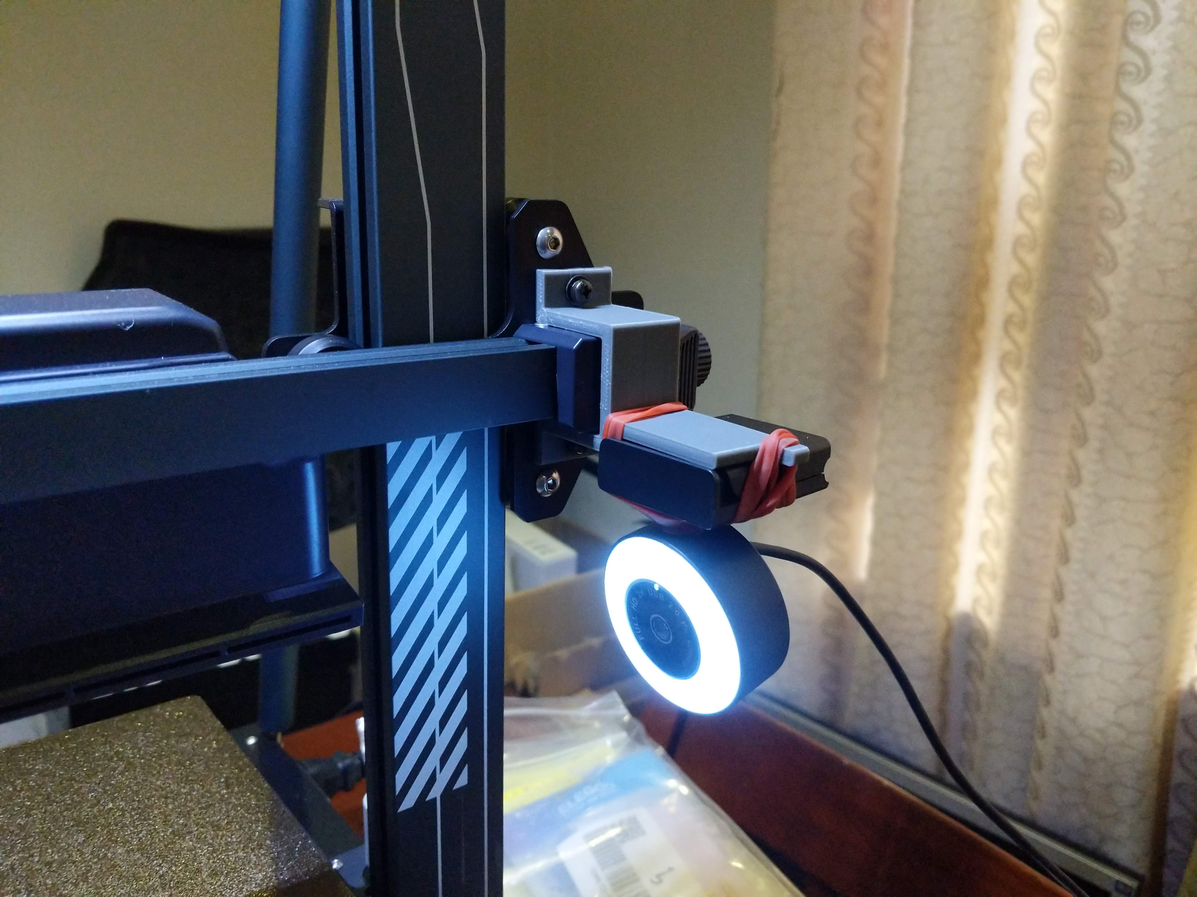 elegoo neptune webcam rubber band mount