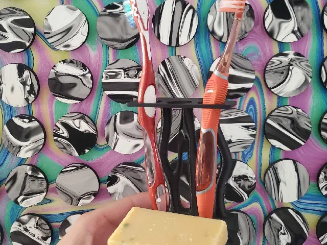 Soap dish and x3 Tooth brush holder