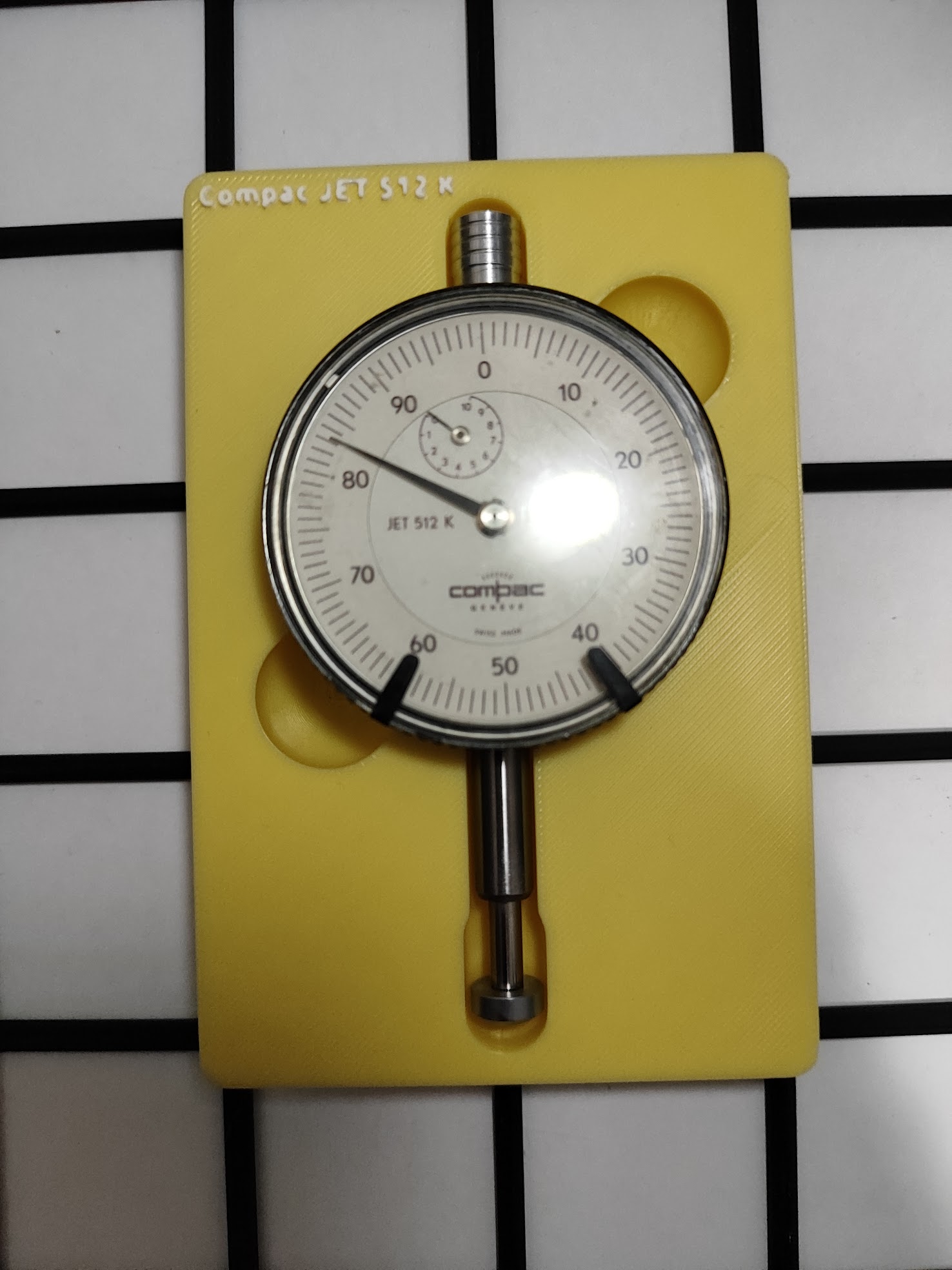 Gridfinity holder for Compac JET 512 K dial indicator