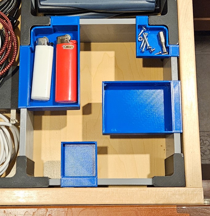 Any Size Hanging Trays for "Modular Drawer Dividers" (Parametric)