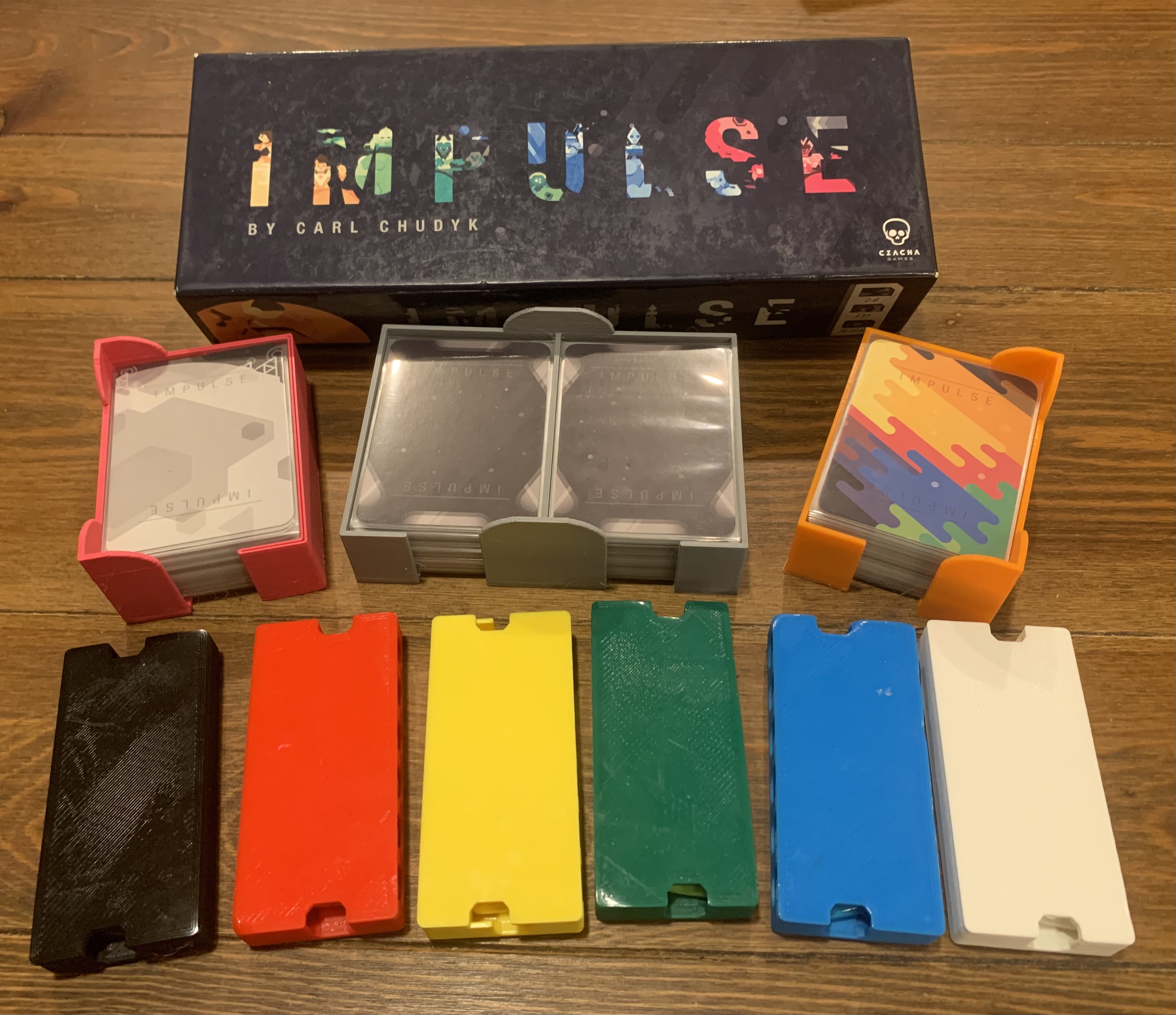 Impulse 2nd Edition Game Organizer (with expansions + sleeves)