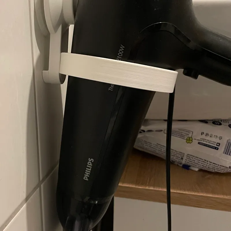 IKEA Tisken Hair Dryer Holder by Ajax Download free STL model Printables